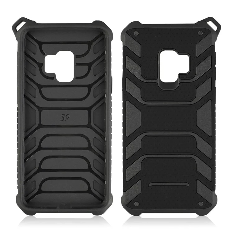 ANGIBABE Spider Series for Samsung Galaxy S9 SM-G960 TPU+PC Hybrid Shockproof Mobile Case - Black
