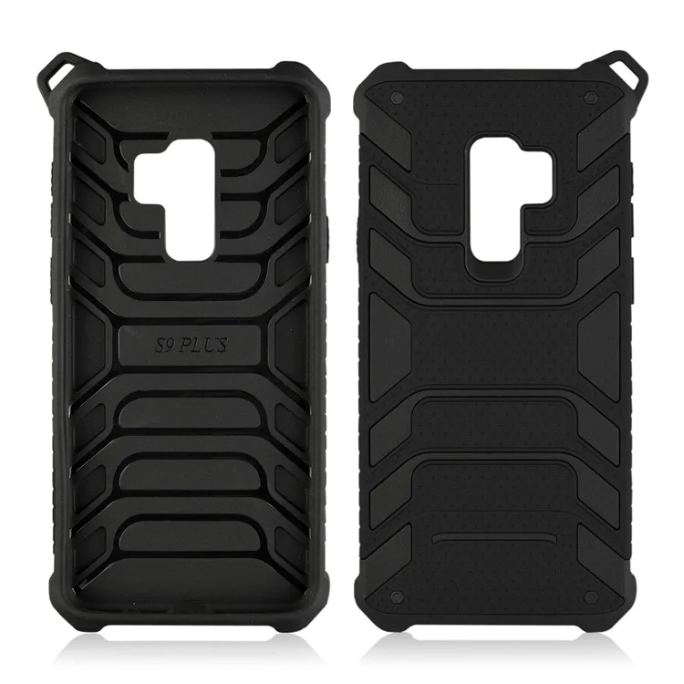 ANGIBABE Spider Series TPU+PC Shockproof Hybrid Case for Samsung Galaxy S9 Plus SM-G965 - Black
