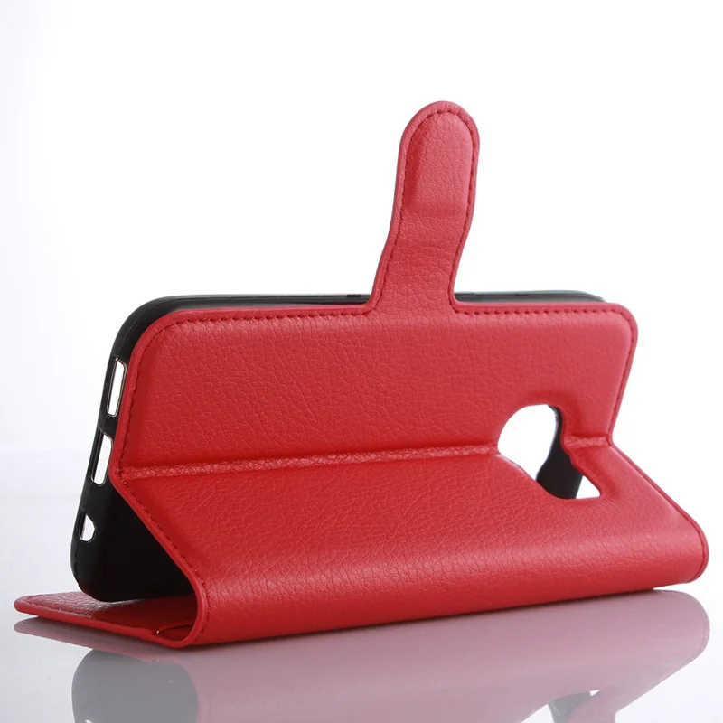 Litchi Skin Wallet Stand Leather Phone Cover for Samsung Galaxy S7 Edge Mobile Phone Accessories - Red