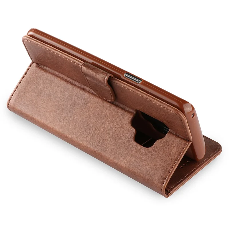 LC.IMEEKE Wallet Leather Case with Stand for Samsung Galaxy S9+ SM-G965 - Coffee