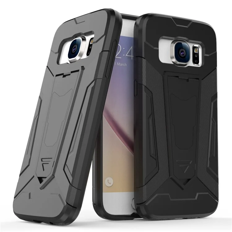 Armor PC + TPU Hybrid Case with Kickstand for Samsung Galaxy S7 SM-G930 - Black