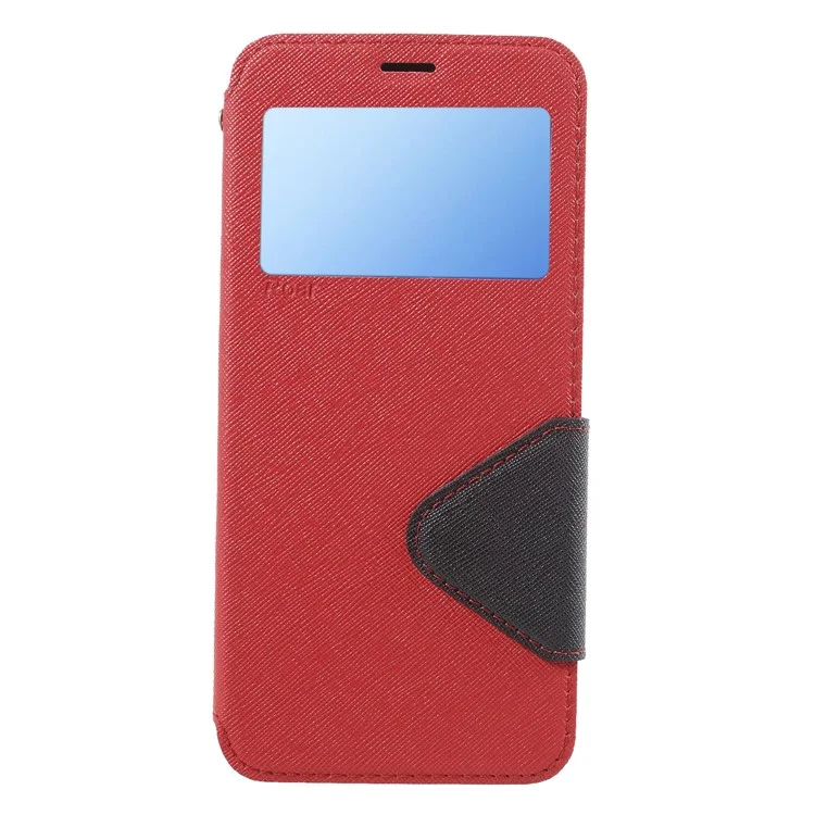 ROAR KOREA View Window Leather Stand Case for Samsung Galaxy S9 Plus SM-G965 - Red