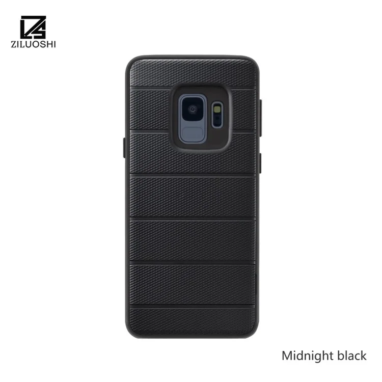 Anti-slip TPU+PC Hybrid Case with Kickstand for Samsung Galaxy S9 G960 - Black