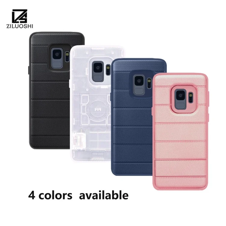 Anti-slip TPU+PC Hybrid Case with Kickstand for Samsung Galaxy S9 G960 - Black