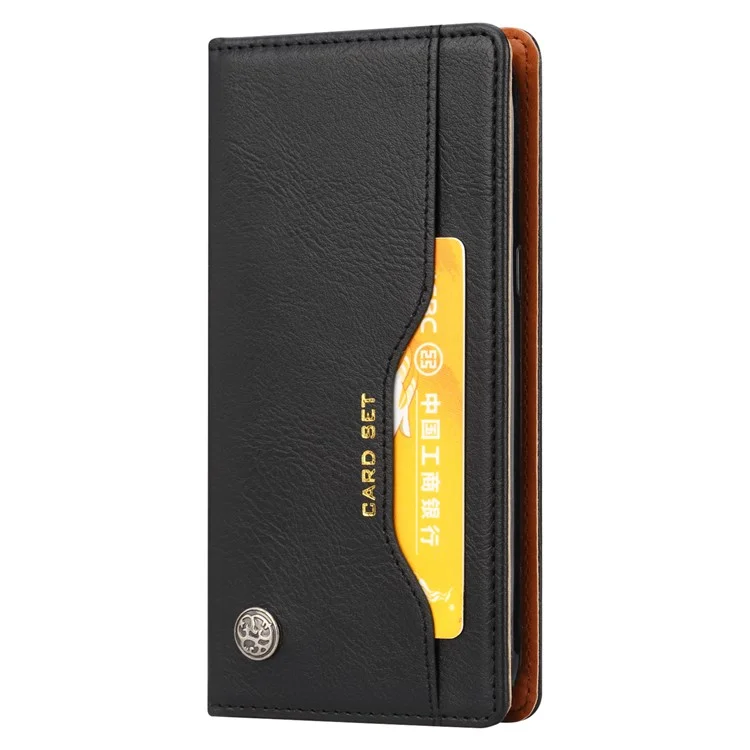 Auto-absorbed Leather Wallet Flip Case for Samsung Galaxy J2 Pro 2018 - Black