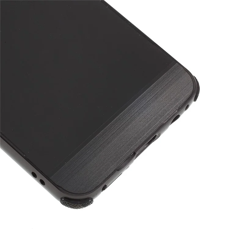Slide-on Drop-proof Brushed PC Plate + Metal Bumper Hybrid Case for Samsung Galaxy S9+ SM-G965 - Black