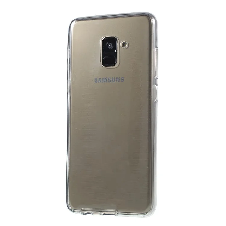 Two Pieces Front + Back TPU Case for Samsung Galaxy A8+ (2018) - Grey