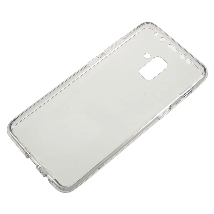 Two Pieces Front + Back TPU Case for Samsung Galaxy A8+ (2018) - Grey