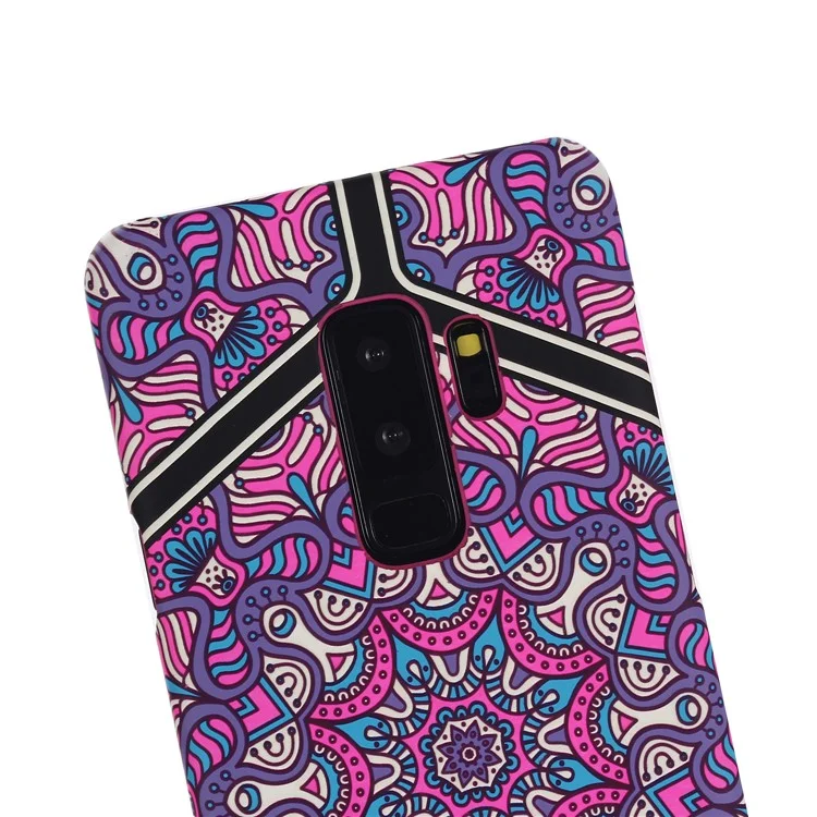 Ethnic Style Embossment Luminous Matte TPU Phone Case for Samsung Galaxy S9+ SM-G965 - Style 1