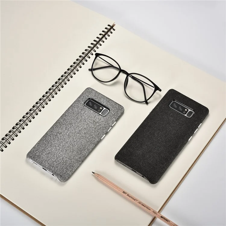 XOOMZ Cloth Coated PC Hard Case for Samsung Galaxy Note 8 SM-N950 - Black