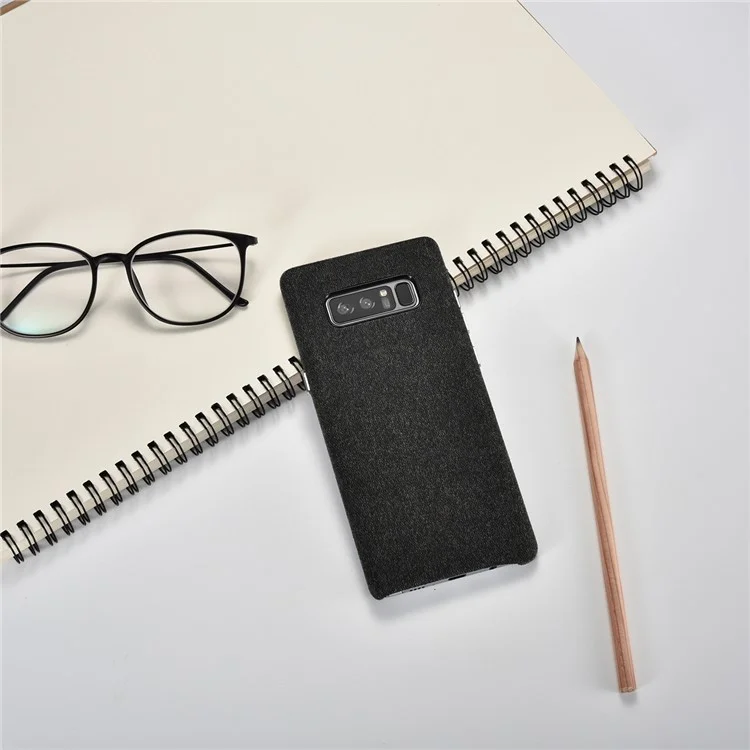 XOOMZ Cloth Coated PC Hard Case for Samsung Galaxy Note 8 SM-N950 - Black