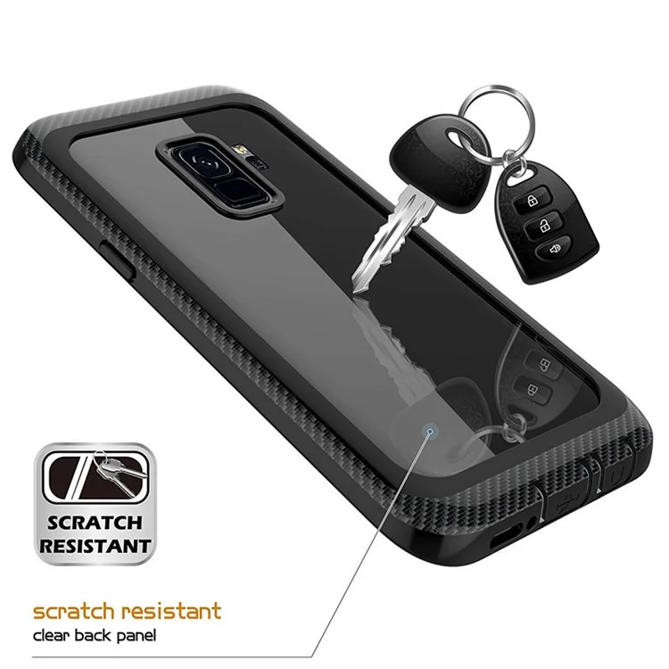 Full Body Rugged Drop-poof Scratch Resistant Clear TPU Case for Samsung Galaxy S9 SM-G960 with Screen Protector