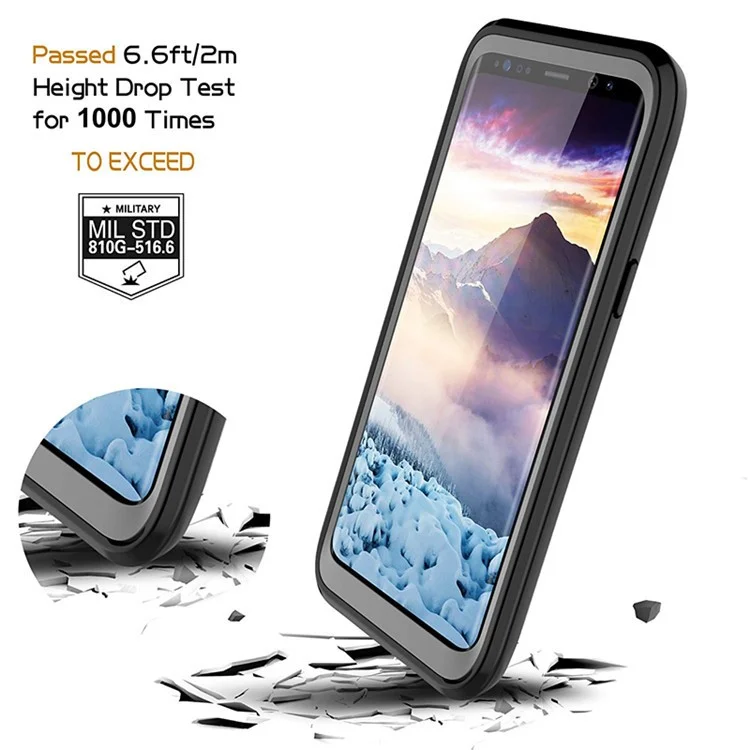 Full Body Rugged Drop-poof Scratch Resistant Clear TPU Case for Samsung Galaxy S9 SM-G960 with Screen Protector