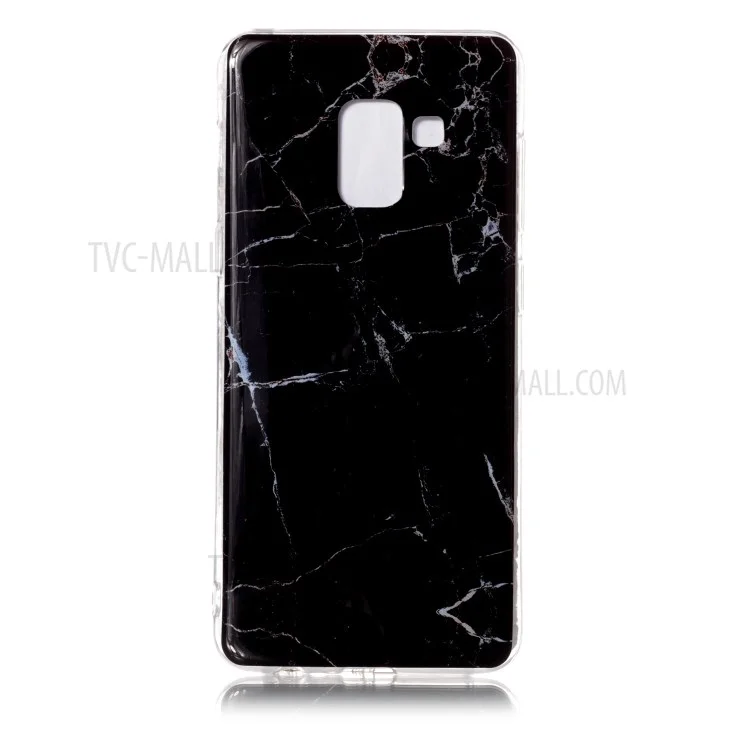 IMD с Рисунком TPU Back Case Для Samsung Galaxy A8 (2018) - Черный Мрамор