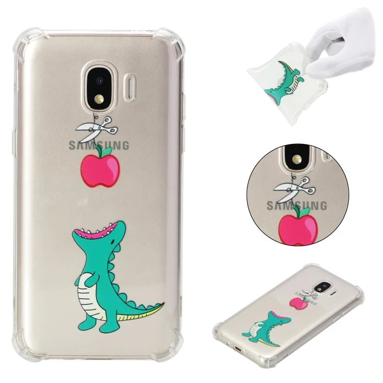Pattern Printing Shockproof TPU Case for Samsung Galaxy J2 Pro 2018 - Cartoon Dinosaur