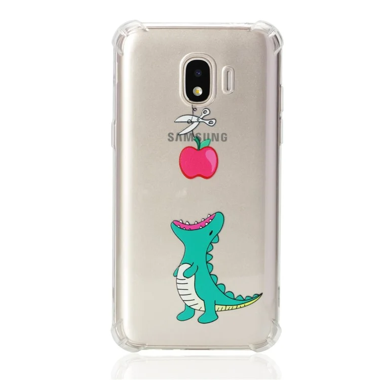 Pattern Printing Shockproof TPU Case for Samsung Galaxy J2 Pro 2018 - Cartoon Dinosaur