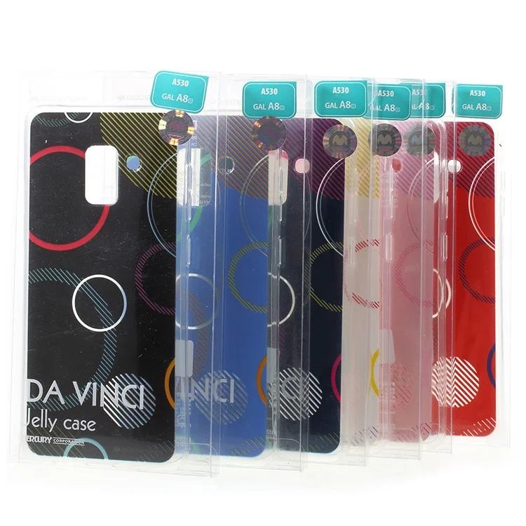 MERCURY GOOSPERY Da Vinci Series Pattern Printing Flexible TPU Jelly Case for Samsung Galaxy A8 (2018) - Black