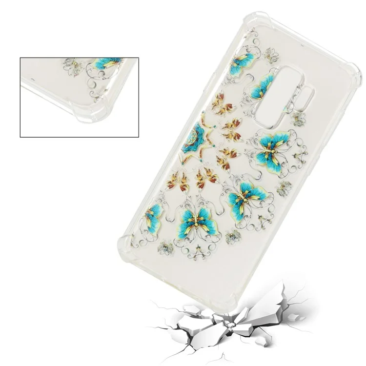 Pattern Printing TPU Accessory Case for Samsung Galaxy S9 Plus SM-G965 - Butterflies