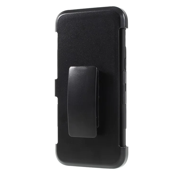 Silicone & Plastic Combo Belt Clip Holster Stand Case for Samsung Galaxy S8 G950 - Black