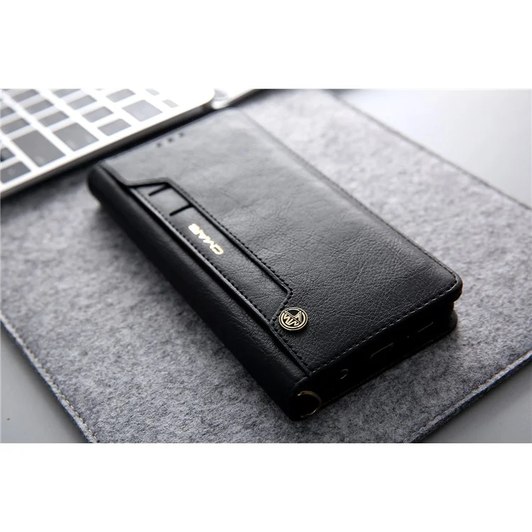 CMAI2 PU Leather Flip Card Slots Cover with Stand for Samsung Galaxy S9 Plus G965 - Nero