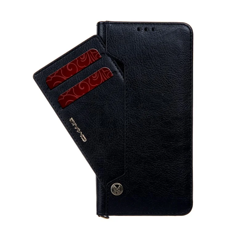 CMAI2 PU Leather Flip Card Slots Cover with Stand for Samsung Galaxy S9 Plus G965 - Nero