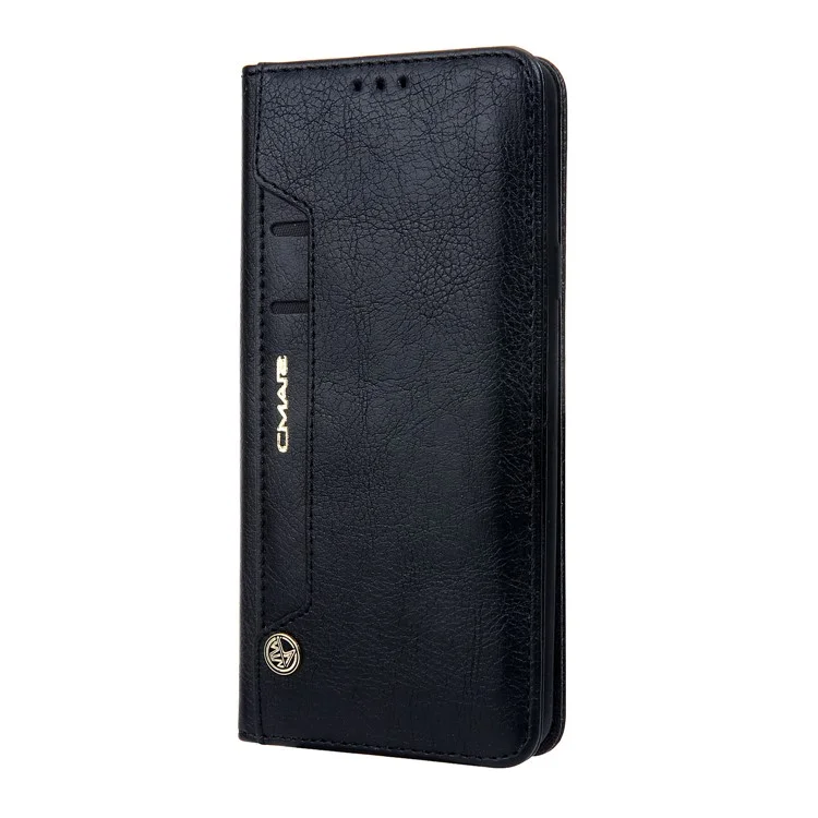 CMAI2 PU Leather Flip Card Slots Cover with Stand for Samsung Galaxy S9 Plus G965 - Nero