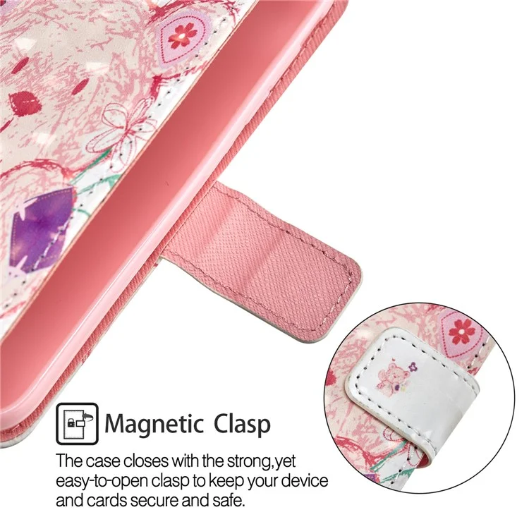 Pattern Printing Light Spot Decor Leather Stand Protective Phone Shell for Samsung Galaxy J5 (2017) EU Version/J5 Pro (2017) - Bear