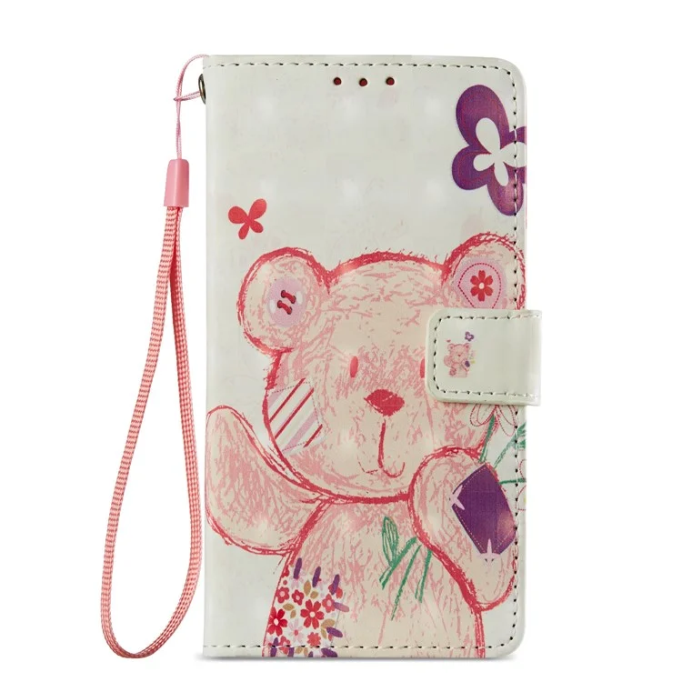 Pattern Printing Light Spot Decor Leather Stand Protective Phone Shell for Samsung Galaxy J5 (2017) EU Version/J5 Pro (2017) - Bear