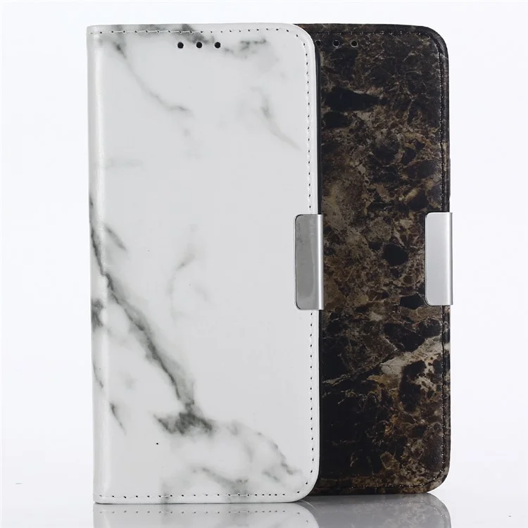 Marble Grain Wallet Leather Stand Case for Samsung Galaxy S9 SM-G960 - Black