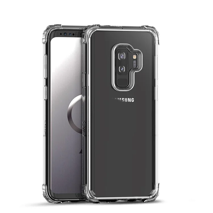 IPAKY Clear PC and TPU Hybrid Shockproof Mobile Phone Case for Samsung Galaxy S9 Plus G965 - Transparent