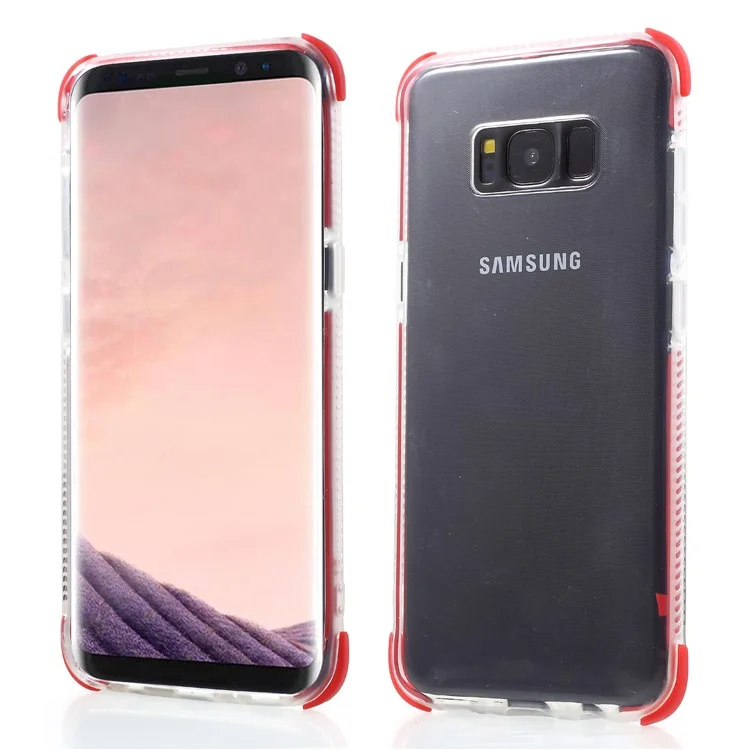 Two-tone Drop-proof TPU Phone Case for Samsung Galaxy S8 G950 - Red