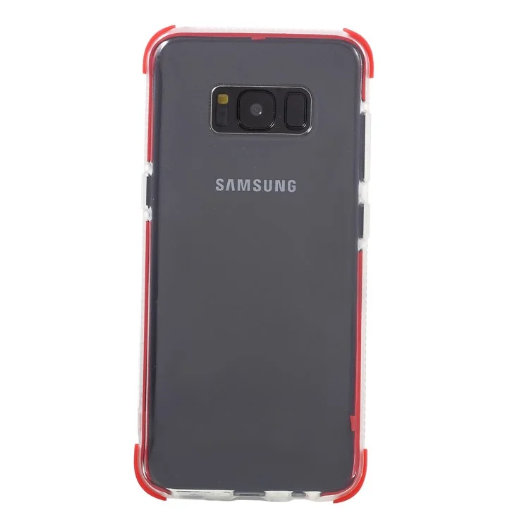 Two-tone Drop-proof TPU Phone Case for Samsung Galaxy S8 G950 - Red