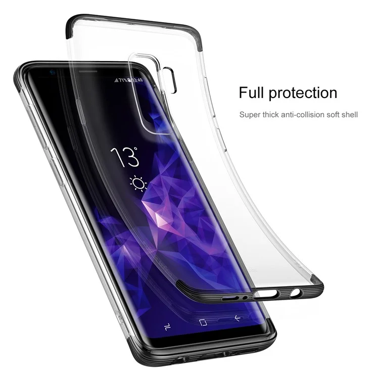 BASEUS Armor Protection Hybrid Anti-drop Cell Phone Cover Case (PC+TPU) for Samsung Galaxy S9 Plus SM-G965 - Black