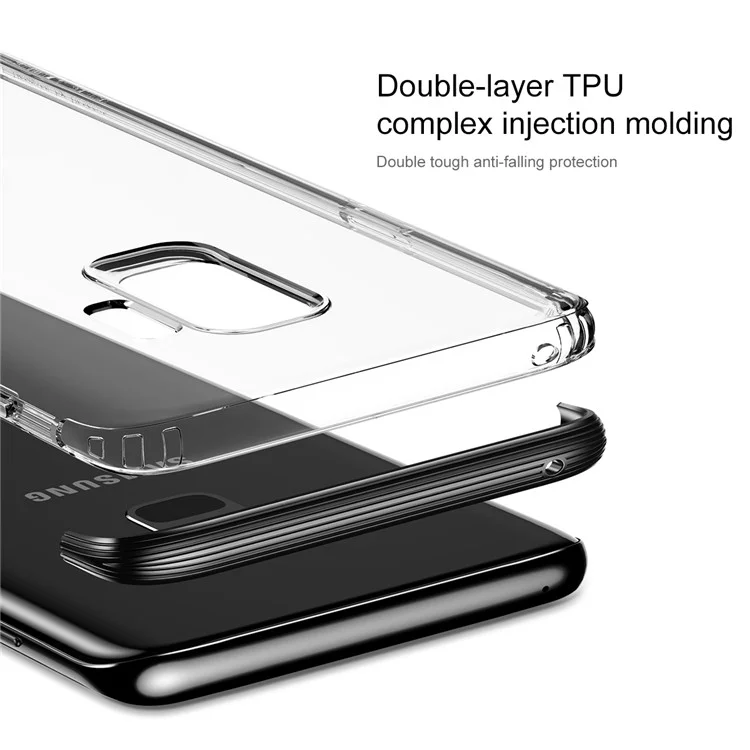 BASEUS Armor Protection Hybrid Anti-drop Cell Phone Cover Case (PC+TPU) for Samsung Galaxy S9 Plus SM-G965 - Black