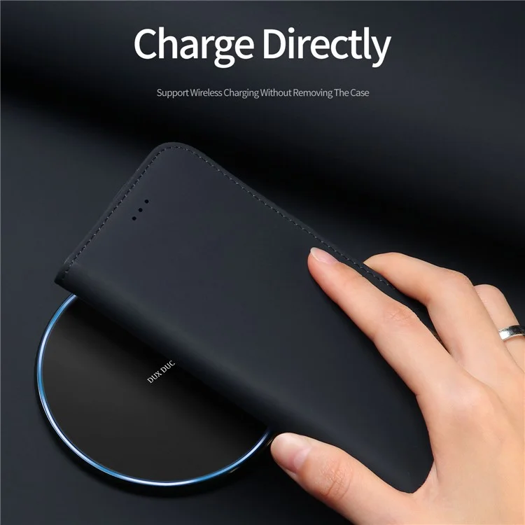 DUX DUCIS Wish Series CNAS/CMA Certified Wallet Stand Genuine Leather Case for Samsung Galaxy S9+ SM-G965 - Black
