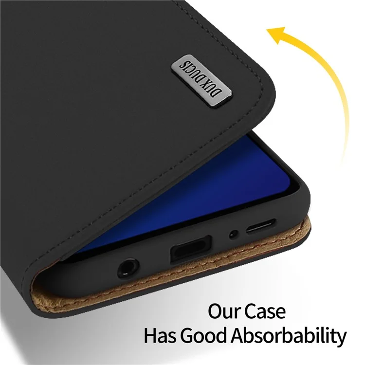 DUX DUCIS Wish Series CNAS/CMA Certified Wallet Stand Genuine Leather Case for Samsung Galaxy S9+ SM-G965 - Black