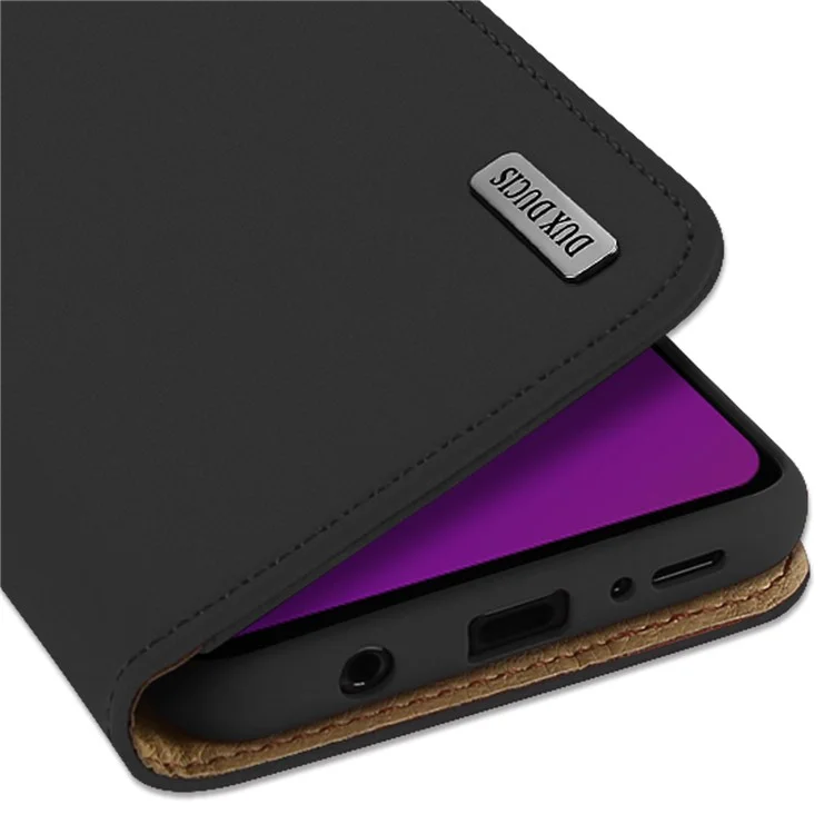 DUX DUCIS Wish Series CNAS/CMA Certified Wallet Stand Genuine Leather Case for Samsung Galaxy S9 SM-G960 - Black