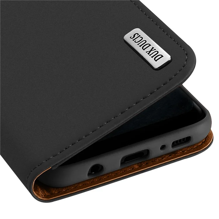DUX DUCIS Wish Series CNAS/CMA Certified Wallet Genuine Leather Phone Stand Cover Case for Samsung Galaxy S8 SM-G950 - Negro