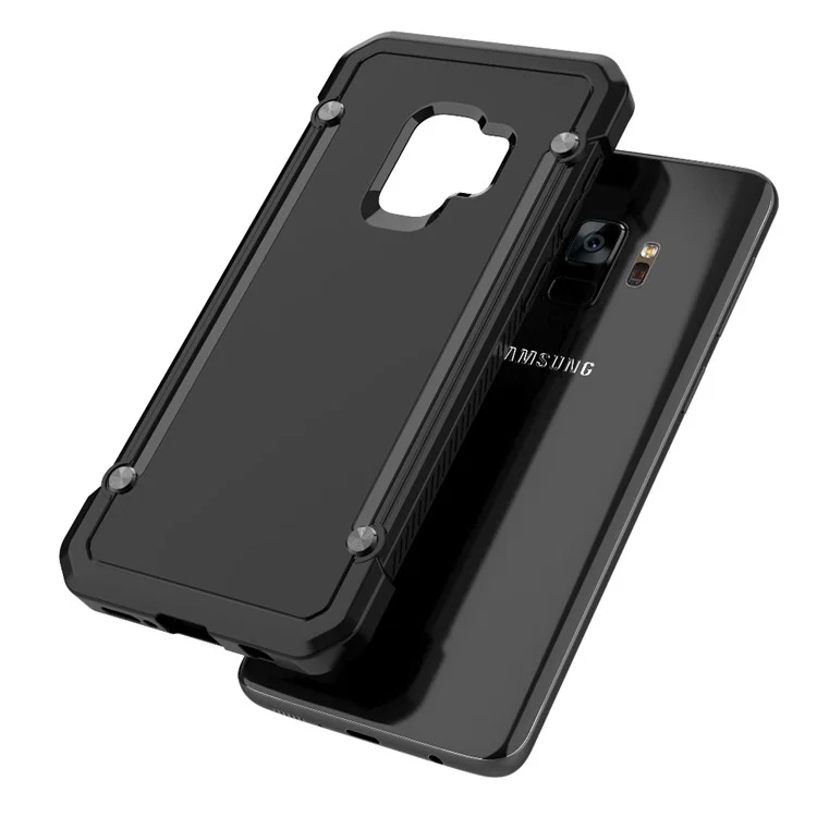 Beetle Combo TPU Edges PC Hard Mobile Casing for Samsung Galaxy S9 SM-G960 - Black
