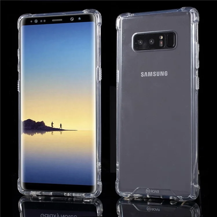 ROAR KOREA Clear Acrylic Back + TPU Edge Combo Shockproof Cover Accessory for Samsung Galaxy Note 8 N950