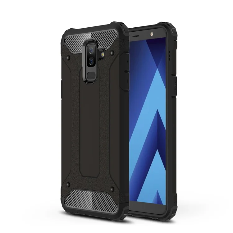 Armor Guard Plastic + TPU Hybrid Phone Case for Samsung Galaxy A6 Plus (2018) / A9 Star Lite - Black