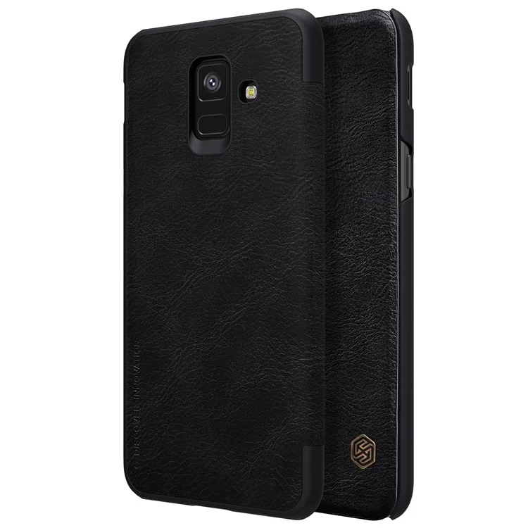 NILLKIN Qin Series Leather Card Holder Case for Samsung Galaxy A6 (2018) - Black