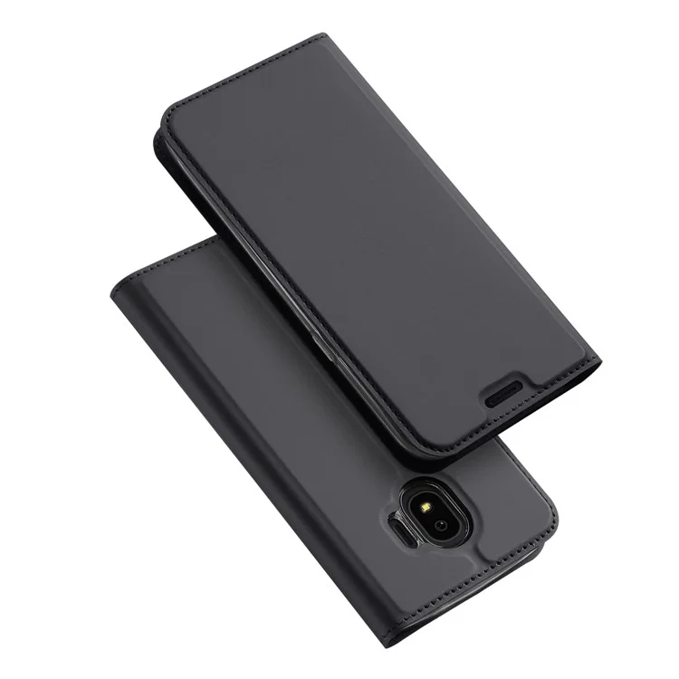 DUX DUCIS Skin Pro Series Leather Stand Case for Samsung Galaxy J4 (2018) - Grey