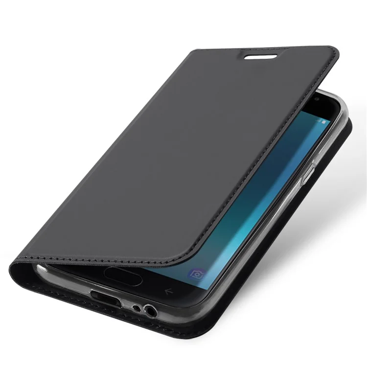 DUX DUCIS Skin Pro Series Leather Stand Case for Samsung Galaxy J4 (2018) - Grey