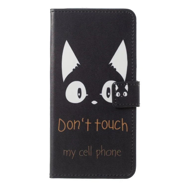 Pattern Printing PU Leather Magnetic Wallet Stand Cover for Samsung Galaxy A6+ (2018)/A9 Star Lite - Cartoon Cat