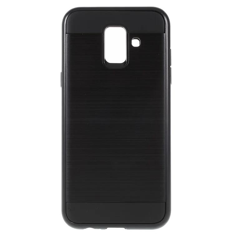 Brushed PC + TPU Hybrid Case for Samsung Galaxy A6 (2018) - Black