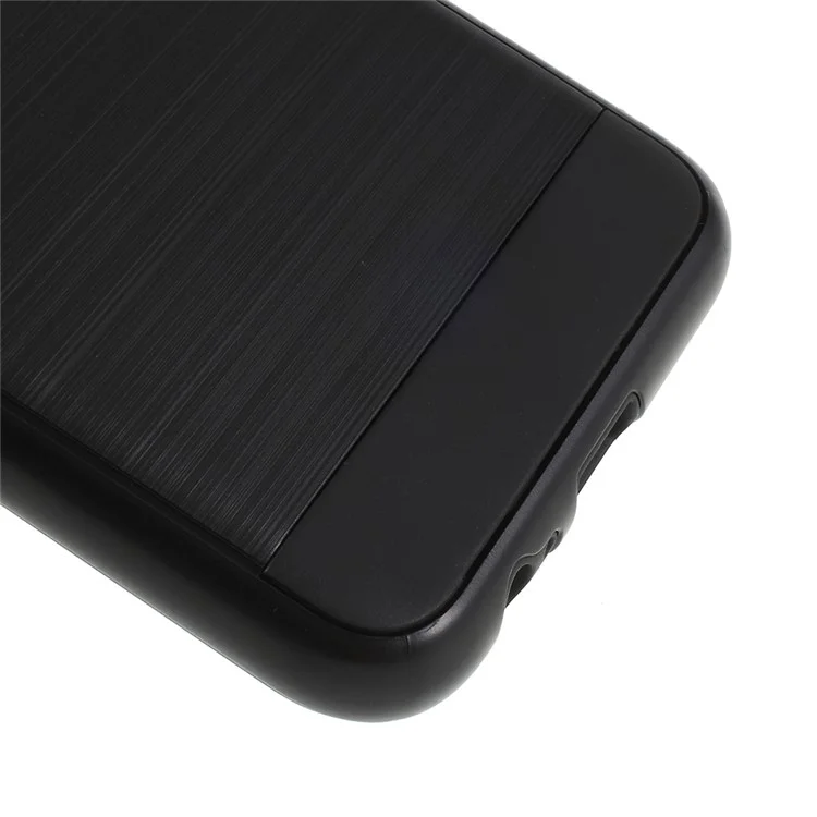 Brushed PC + TPU Hybrid Case for Samsung Galaxy A6 (2018) - Black