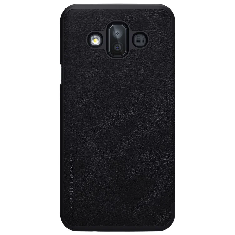 NILLKIN Qin Series Card Holder Leather Case for Samsung Galaxy J7 Duo - Black