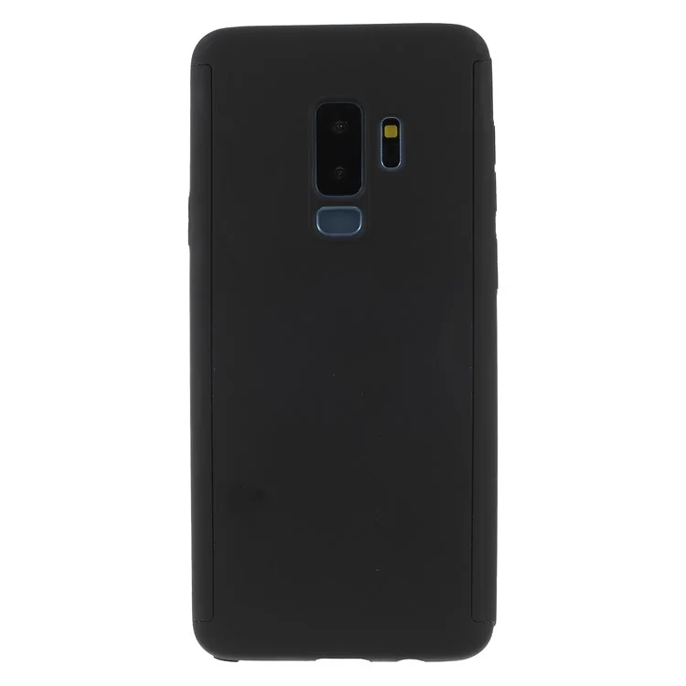 360 Degree Full Protection PC Mobile Case + Curved Tempered Glass Screen Protector for Samsung Galaxy S9+ G965 - Black