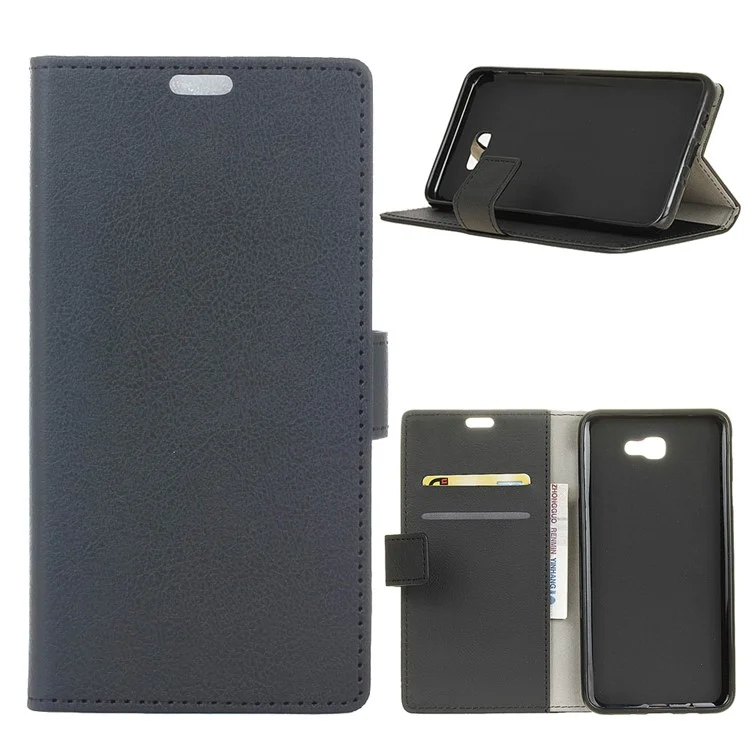 Wallet Stand Flip Leather Phone Case for Samsung Galaxy J7 Prime 2 / J7 Prime (2018) - Black